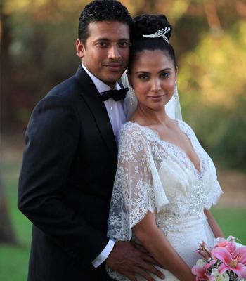 Lara Dutta and Mahesh Bhupathi on their wedding day.